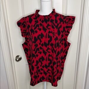 Leopard print blouse size 1XL